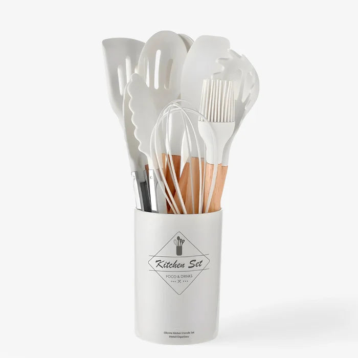 CookEase – 12-delt silikone køkkenredskabssæt