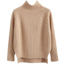 Ellen| Halv Rullekrave Pullover strikket sweater
