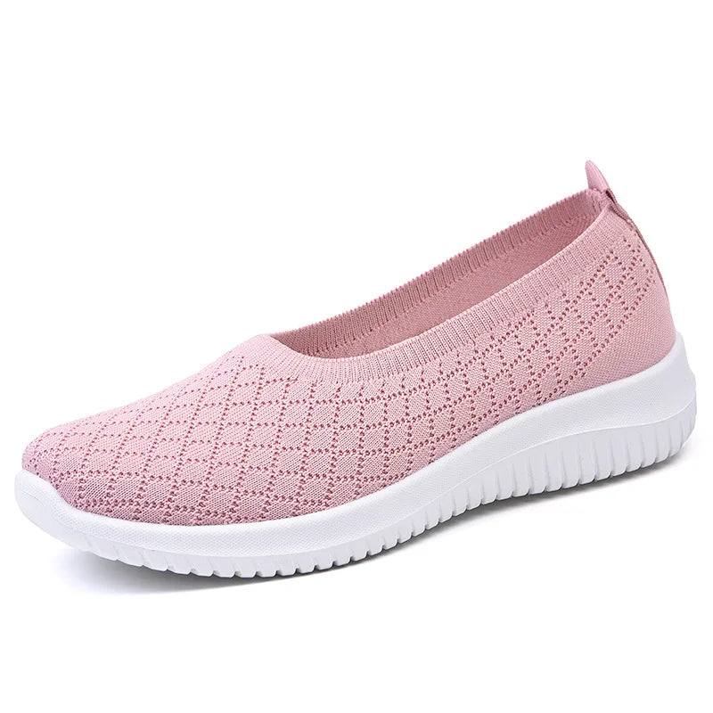 Ariana - Fleksible sneakers med skakternet mønster og letvægts