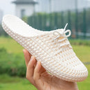 Viera – Åndbare flade hjemmesko med åben tå design