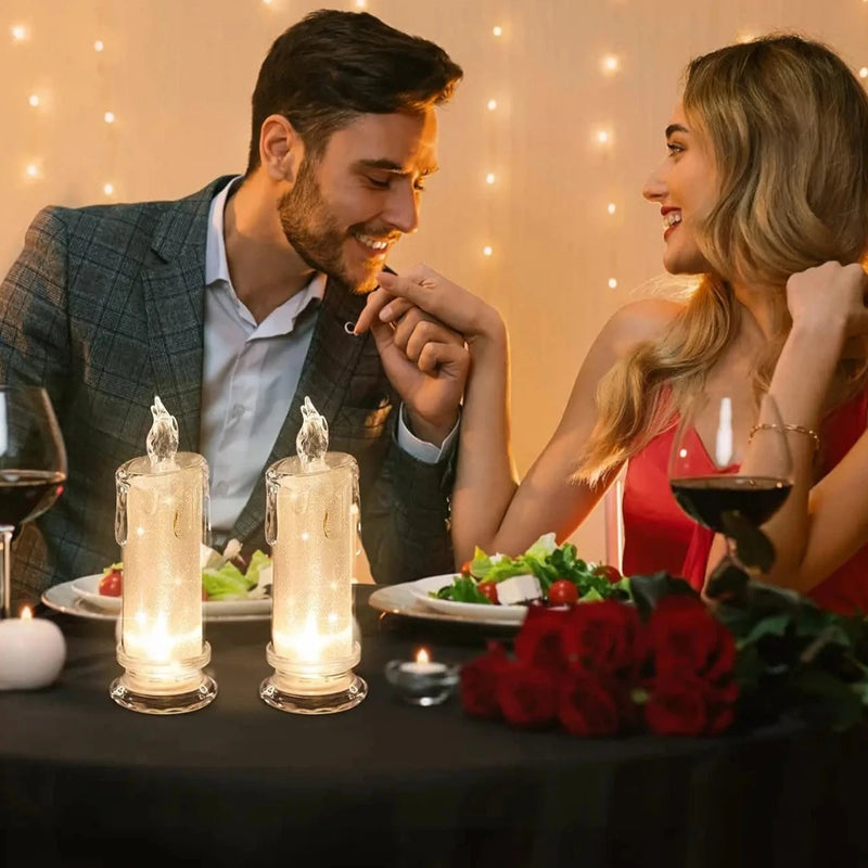 Krystallys – LED Lanterne Natlampe med Blødt Skær