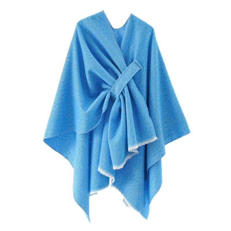 Janice – Hyggelig sjal poncho med wrap design og flatterende silhuet