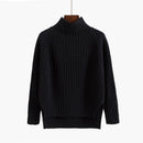 Ellen| Halv Rullekrave Pullover strikket sweater