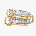Nora – Stabelbar ring med tofarvet design og multi perledetaljer for moderne charme