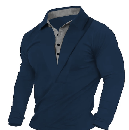 Conrad - Slim-fit sweatshirt med knappet krave