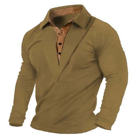 Conrad - Slim-fit sweatshirt med knappet krave