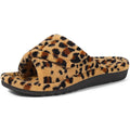 Bella - Bløde hjemmesko med justerbar rem og leopardprint