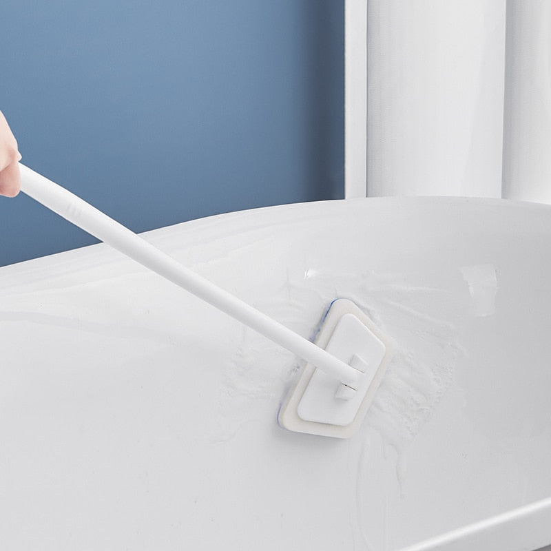 CleanMate - skrubbebørste med langt skaft og dobbelthoved