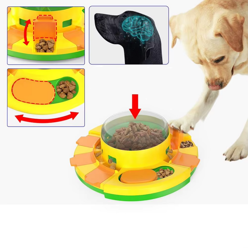PawQuest – Kæledyr flip-top puslespilsføder med hjernestimulerende design