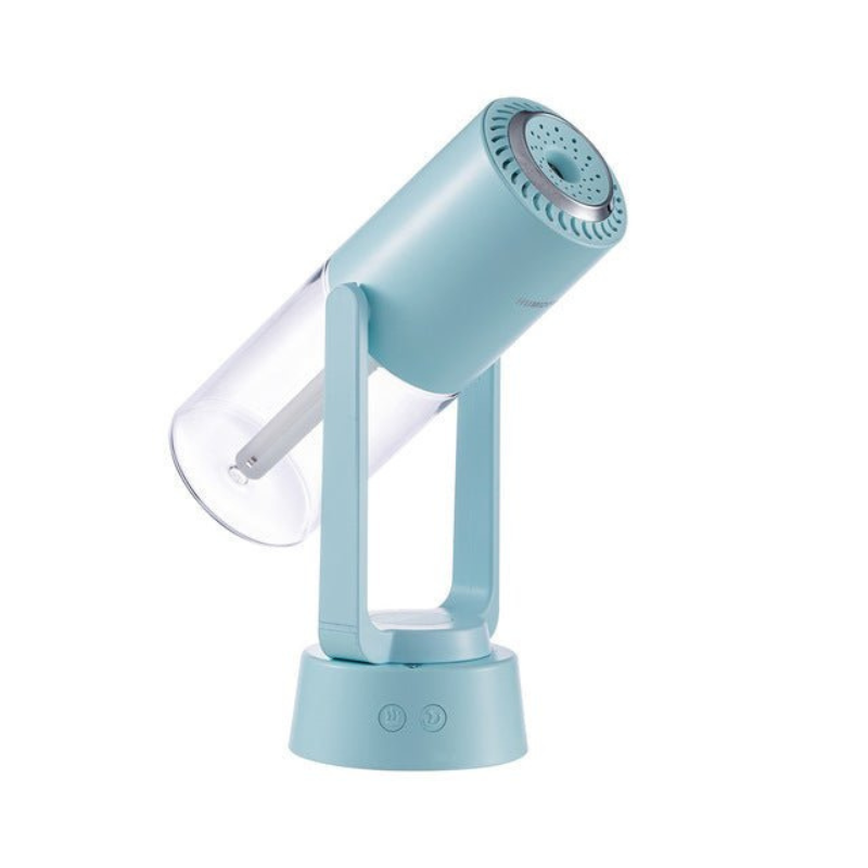 BreezeFlow – Roterende luftfugter med LED og cylindrisk form samt timerfunktion