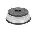 PrepNest – Multifunktionelt mikrobølge-stænklåg med indbygget dørslag og si