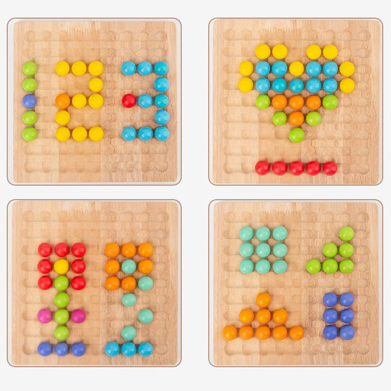 TinyBead - Montessori Matchende Puslespil i Træ