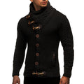 Cassius - Højhalset sweater med knapdetaljer og taljepasform