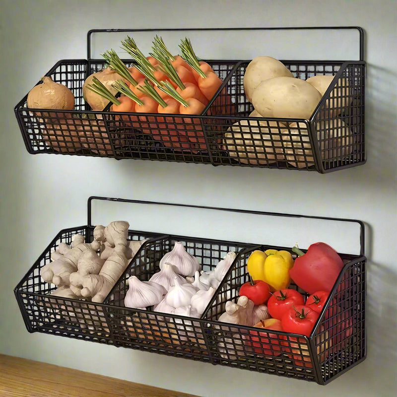 FreshNest – Vægmonteret Opbevaringskurv til Køkkenorganisation