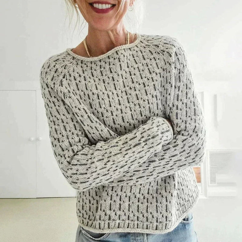 Sophia - Sweater med rund hals, lange ærmer og flatterende pasform