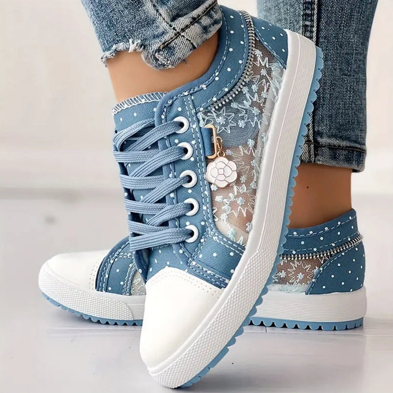 Luna - Sneakers med Justerbar Pasform med Polstret Sål