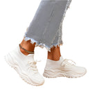 Aria - Chunky Smutte På Sneakers med ankelhøjt design