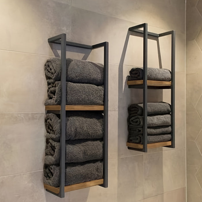 HangaTidy – Vægmonteret håndklædeholder med design i to niveauer