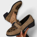Mara - Klassiske Smutte På Loafers med moderne leopardaccent