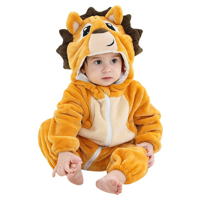 DinoNest – Børne Dinosaurus Onesie Pyjamas med hætte og lynlåslukning