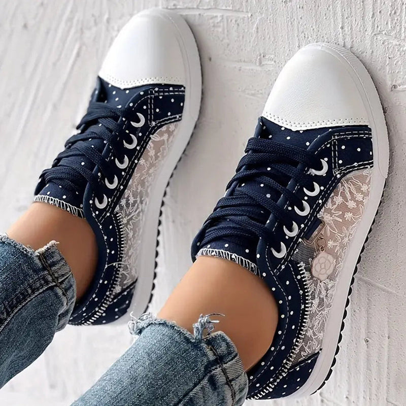 Luna - Sneakers med Justerbar Pasform med Polstret Sål