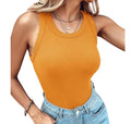 Amanda - Off shoulder tanktop med indbygget bh og rund halsudskæring