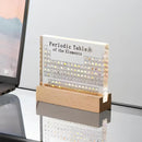 ElementGlow – Oplyst periodisk systemdisplay med 83 ægte grundstoffer til læring og indretning