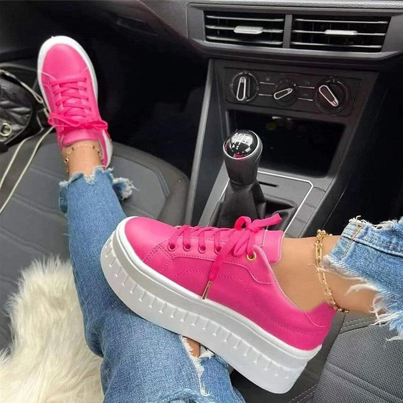 Ella – Stilfulde plateausneakers med let sål og klassisk design