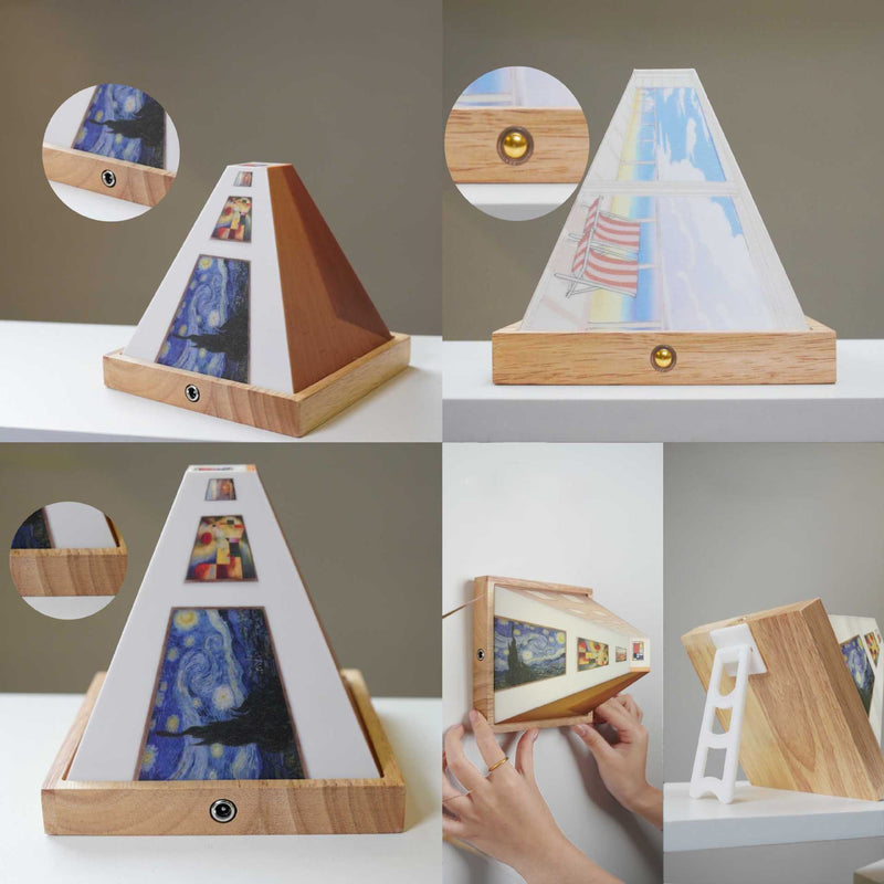 ArtGlow – 3D Optisk Illusion Væglampe med Ambient LED-Skær