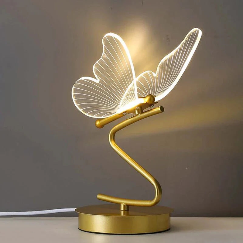 BrightFly - LED bordlampe med sommerfugleform og minimalistisk basestruktur
