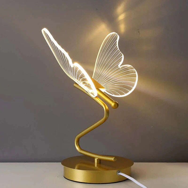 BrightFly - LED bordlampe med sommerfugleform og minimalistisk basestruktur
