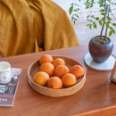 RusticCharm – Håndvævet Rattanserveringsbakke til Stilfuld Hjemmebrug