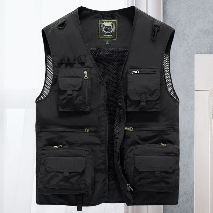 Oliver - Moderne cargo vest med flere lommer og lynlåslukning