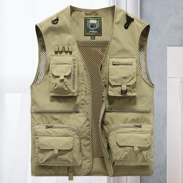 Oliver - Moderne cargo vest med flere lommer og lynlåslukning