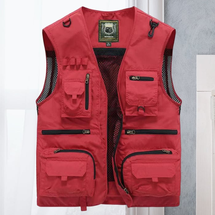 Oliver - Moderne cargo vest med flere lommer og lynlåslukning