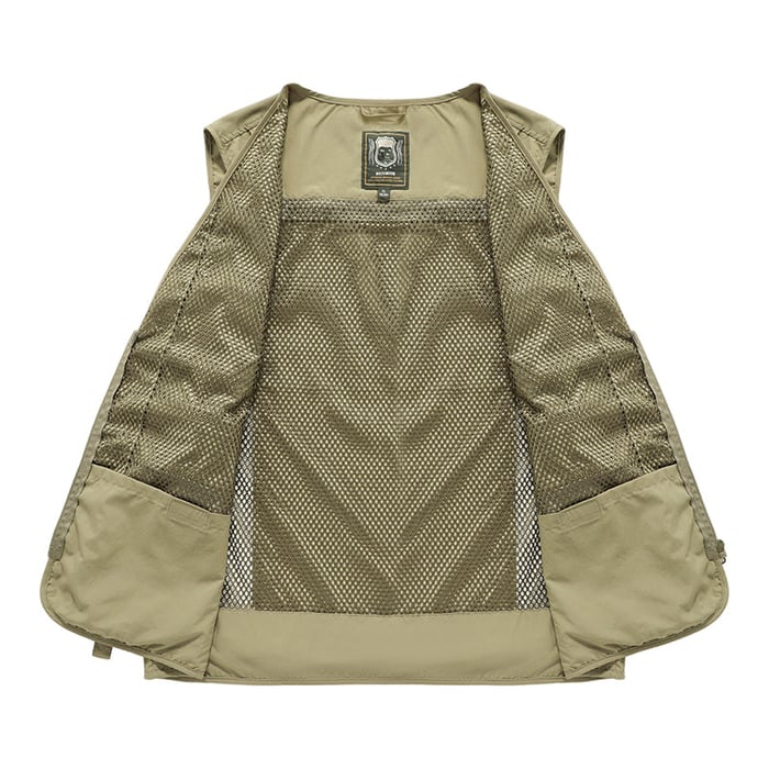 Oliver - Moderne cargo vest med flere lommer og lynlåslukning