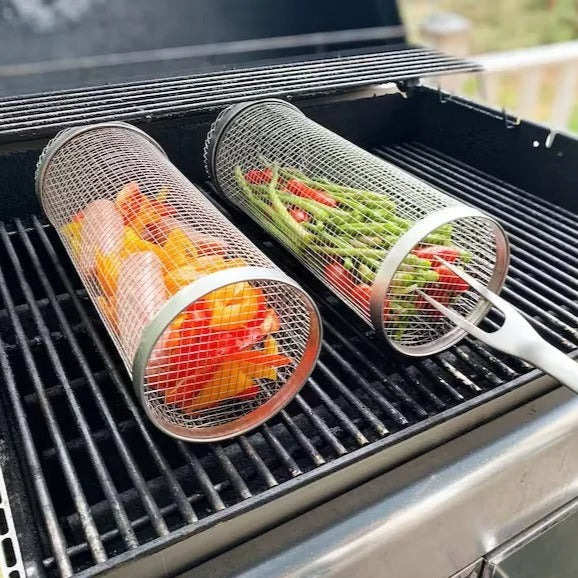 CylinderGrill - Cylinderkurv til sarte og små fødevarer 1+1 Gratis
