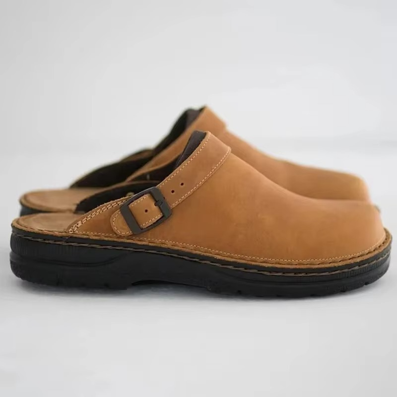 Ethan - Klassiske slip on lukkede tå hjemmesko med justerbart spænde