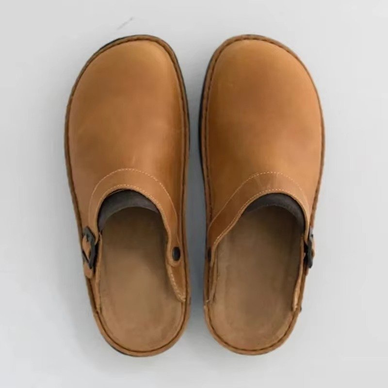 Ethan - Klassiske slip on lukkede tå hjemmesko med justerbart spænde