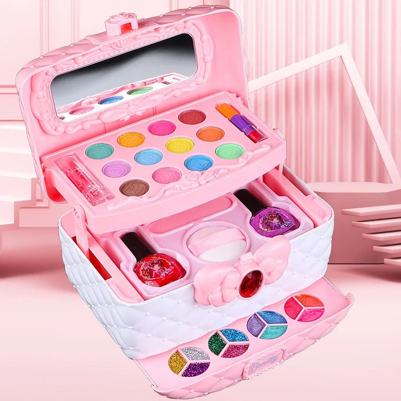 GlamPal – Vaskbart makeup og skønhedssæt til børn med bæreetui og giftfri formel