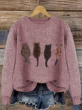 Nina - afslappet fit sweater med rund halsudskæring og ribbet trim