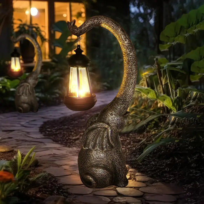 TuskLight – Sol-elefantlys Med Dekorativt Design og Vejrbestandighed