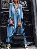 Ava - Effortless Style Den ultimative alsidige denim maxikjole