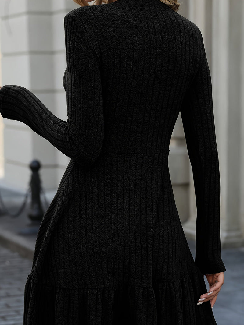 Isabella -  Luksuriøs strikket sweaterkjole med rund halsudskæring