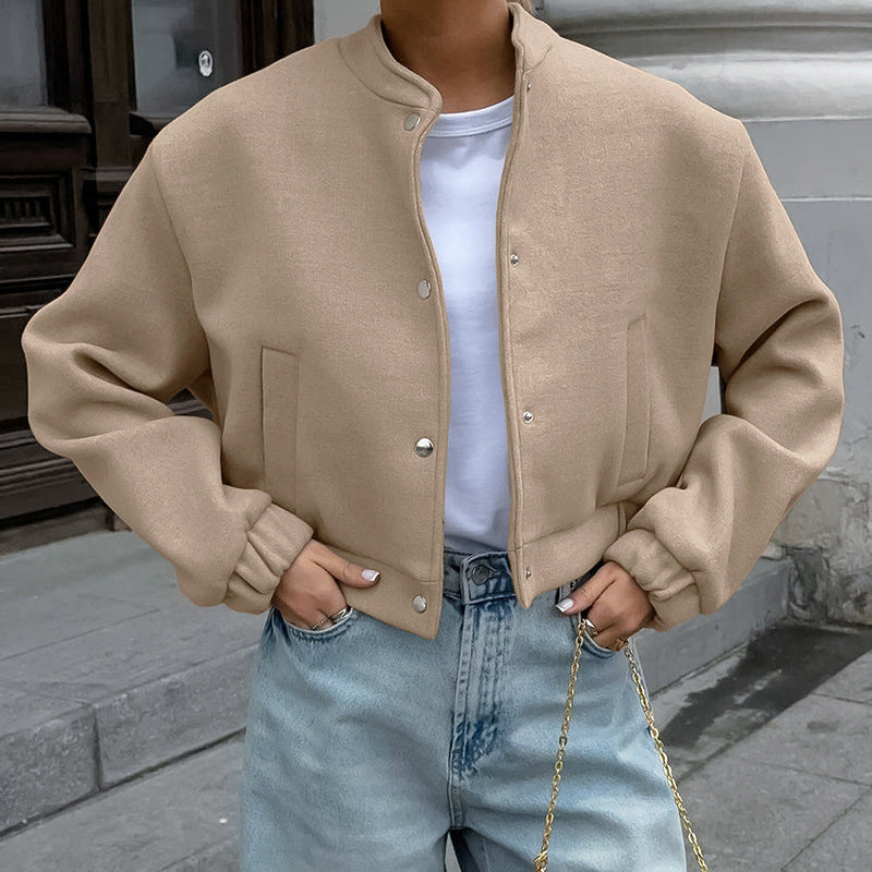 Hanna - Elegant cropped jakke med praktiske lommer