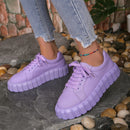 Chloe – Slip on sneakers med chunky sål og markant kædedetalje