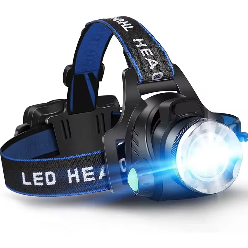 TrailBeam – Genopladelig LED pandelampe med justerbar rem og USB-bærbar