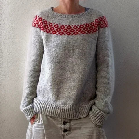 Clara - Hyggelig sweater med klassisk rund hals og afslappet pasform