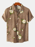 George – Moderne skjorte med korte ærmer og blomsterprint i vintage stil