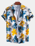 Everly - Kortærmet skjorte med blomsterprint og knaplukning